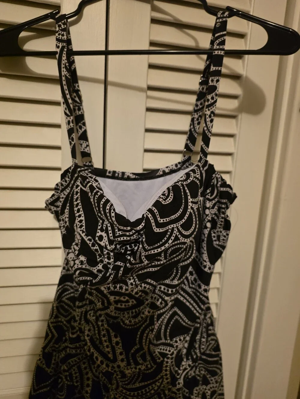 Black & White Printed One-piece Bathing Suit... Like New!!!
